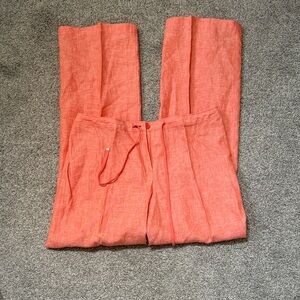 Tommy Bahama 100-% linen Peach/ Coral Pants
